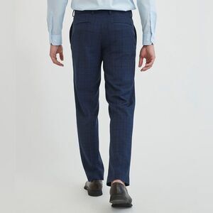 Regular fit stetch blue checkered suit pant 31/32